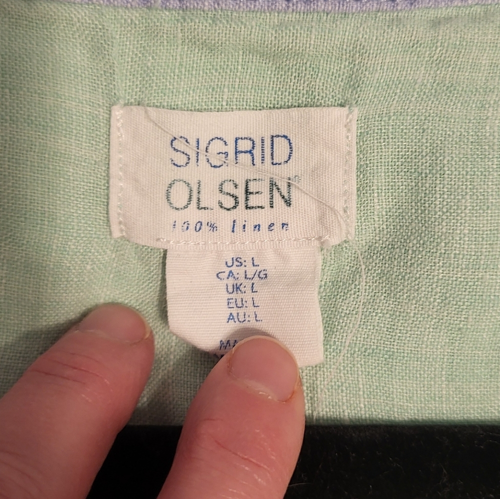 Sigrid Olsen Linen Top - Picture 3 of 7